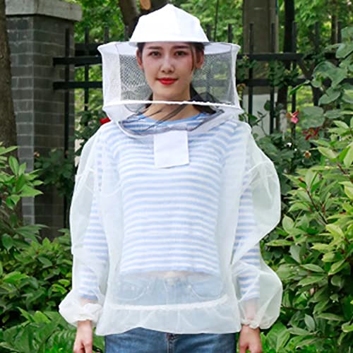XJZHANG White Keeping Imker Ausrüstung Professionelle Imkerei Schutzjacke Anzug Mit Abnehmbarer Kapuze Bienenzüchter Zubehör von XJZHANG