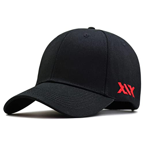 XKUN Cap 58-60 60-68 cm Großer Kopfmann Große Größe Kausale Hat Cool Hip Hop Has Man Pluse Baseball-Kapien-Black,XL 60-68Cm von XKUN