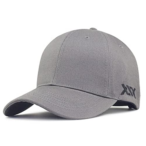 XKUN Cap 58-60 60-68 cm Großer Kopfmann Große Größe Kausale Hat Cool Hip Hop Has Man Pluse Baseball-Kapien-Gray,XL 60-68Cm von XKUN
