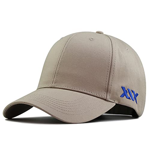 XKUN Cap 58-60 60-68 cm Großer Kopfmann Große Größe Kausale Hat Cool Hip Hop Has Man Pluse Baseball-Kapien-Khaki,XL 60-68Cm von XKUN