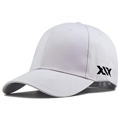 XKUN Cap 58-60 60-68 cm Großer Kopfmann Große Größe Kausale Hat Cool Hip Hop Has Man Pluse Baseball-Kapien-White,XL 60-68Cm von XKUN