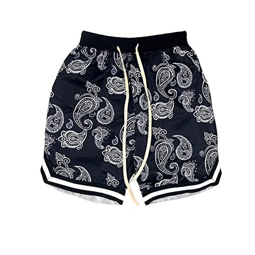 XKUN Kurze Hose Damen Streetwear Shorts Männer Bandana Muster Mode Sommer Shorts Hip Hop Casos Bottoms Elastic Taille Männer von XKUN