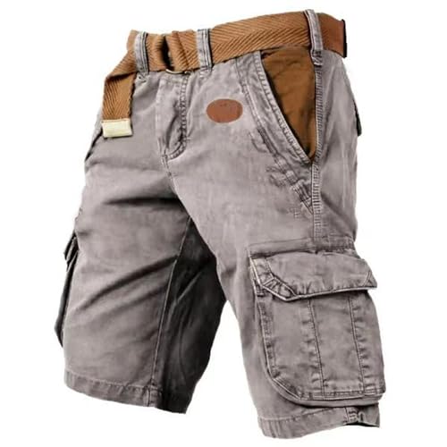 XKrmp Men's Multi-Pocket Tactical Shorts, Men's Cargo Shorts, Mens Tactical Shorts, Men's Hiking Cargo Shorts (Apricot,L) von XKrmp