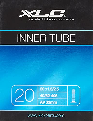 XLC Unisex – Erwachsene Fahrradschlauch 20 x1.5/2.5 40/62-406 AV 35 mm VT-A20, Schwarz, One Size von XLC