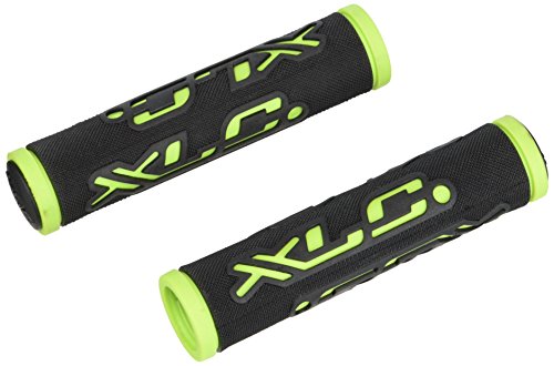 XLC Unisex – Erwachsene Griffe Dual Colour GR-G07, Schwarz, grün, Unisize von XLC
