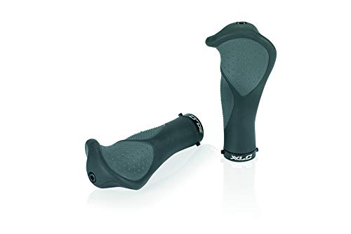 XLC Unisex – Erwachsene Griffe Ergonomic GR-S22, Schwarz, Grau, One Size von XLC