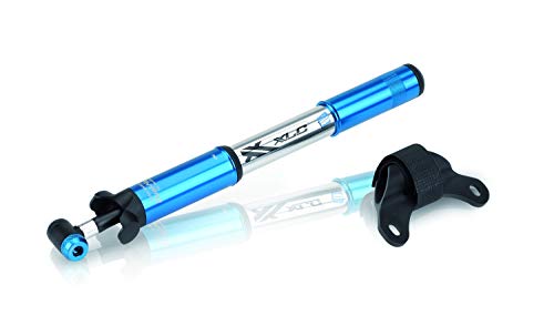 XLC Unisex – Erwachsene Luftpumpe und Minipumpe Race PU-R03, Blau, Silber, One Size von XLC