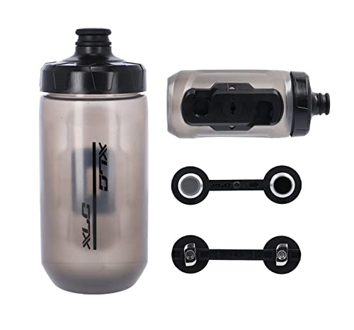 XLC Fahrrad Trinkflasche: Das XLC MRS Set MR-S12 mit Adapter für vorhandene MRS Schiene MY2021 am Rad, Adapter für Fidlock und Trinkflasche, 450ml von XLC