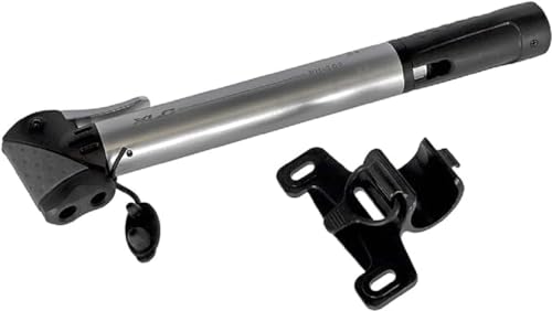 XLC Teleskop-Minipumpe Beta PU-T02 7 bar Silber Aluminium 230mm Dualkopf, 2501922201 von XLC