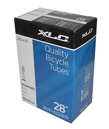 XLC Unisex – Erwachsene Fahrradschlauch 27/28 x 1 1/8-1.75 28/47-622/635 AV 35 VT-A28, Schwarz, One Size von XLC