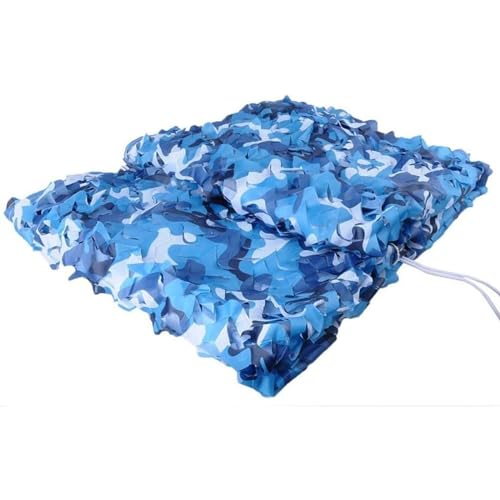 XLHYYDS Marine-Tarnnetz, blaues und weißes Tarnnetz, Sonnenschutz-Tarnnetz, geeignet for Schwimmbäder, im Freien, Tarnnetz, Tarnnetz (Size : 3x12m(9.8ftx39.3ft)) von XLHYYDS