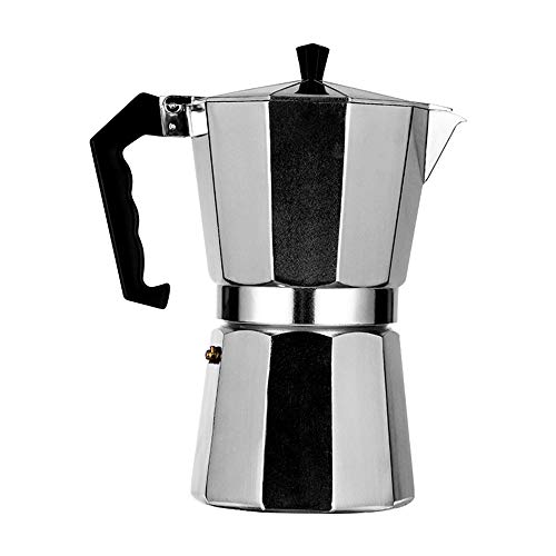 Achtseitige Kaffeekanne aus Aluminium: Einfach zu bedienende italienische Espressomaschine mit Sicherheitsventil und Filterkanne - ideal für zu Hause oder im Büro - Perfektes Kaffeekannengeschenk von XLTEAM