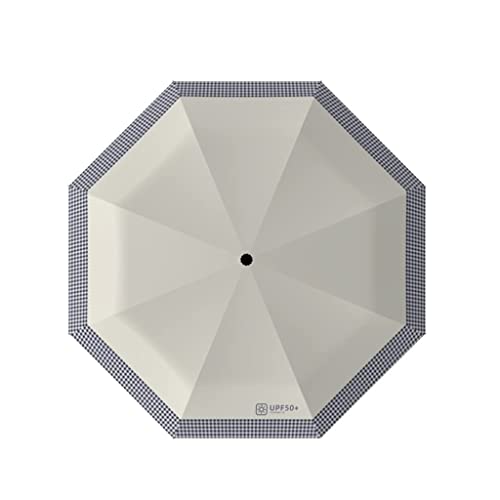 XLTEAM Winddichter Klappschirm für Regen - Stylischer und tragbarer kompakter Reiseschirm für Damen und Herren (weiß) von XLTEAM
