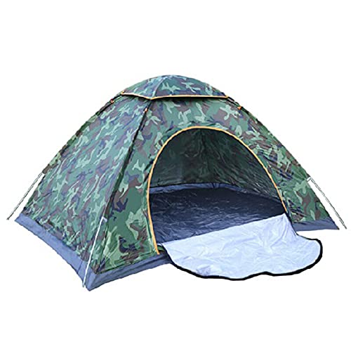 XMZFQ Campingzelt, Familie Kuppelzelt Wasserdicht Sonnenschutz 3-4 Season Pop Up Zelt mit Doppeltüren Sofortiges Aufstellen, für Camping Wandern Reisen und Klettern (Camouflage,2-3 People) von XMZFQ