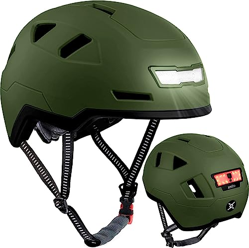 XNITO Bike Helmet with LED Lights - Urban Bicycle Helmet for Adults, Men & Women - CPSC & NTA-8776 Dual Certified - Class 3 E-Bikes, Scooters, Onewheel, Commuter, Mountain Bikes, MTB, BMX, Cycling von XNITO