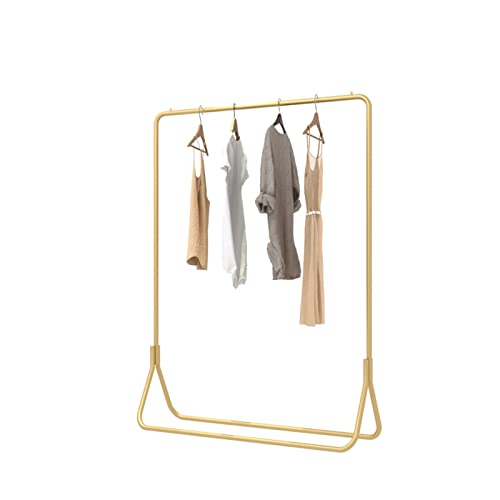 XOING Bodenstehende Kleiderbügel, Kleiderständer, Kleiderständer, Kleiderstangen, Ng und langlebig, geeignet für Einzelhandelsgeschäfte/Bekleidungsgeschäfte/Gold/150 x 150 cm von XOING