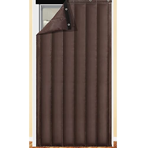 XOING Wärmeisolierender Verdunkelungs-Türvorhang, Dicke Baumwoll-Hochleistungs-PU-Schallschutzplatten im Winter, robuste, verdickte Wandteppich-Schlafzimmer-Winddichte und wasserdichte Vorhänge von XOING