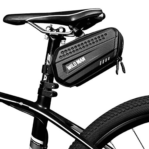 Fahrrad Satteltasche, Wasserdicht Fahrrad Sitz Sattel Wedge Pack Aufbewahrungstasche Mountain Fahrrad Radfahren PU Satteltasche, Reiten Fahrrad Reparatur Werkzeug Pocket mit Reflektierende Streifen von XPhonew