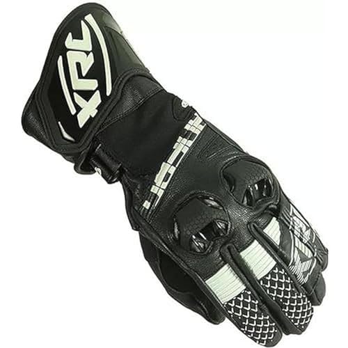 XRC HADERG Race Motorradhandschuhe Herren Schwarz/Weiß L von XRC