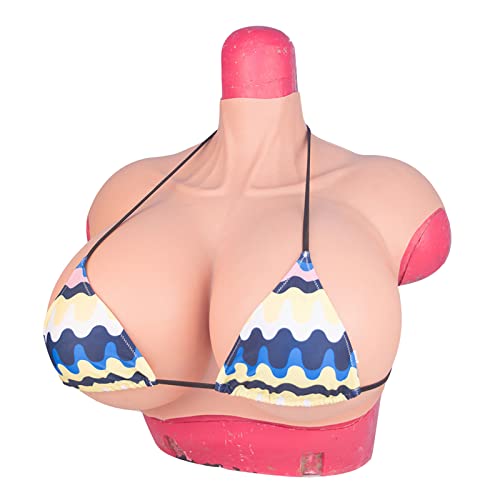 XSWL Realistische riesige Brüste K Cup Silikonbrustprothesen Brustplattenvergrößerer für Drag Queen Shemale Crossdresser Transgender,Color 2,Sillicone von XSWL