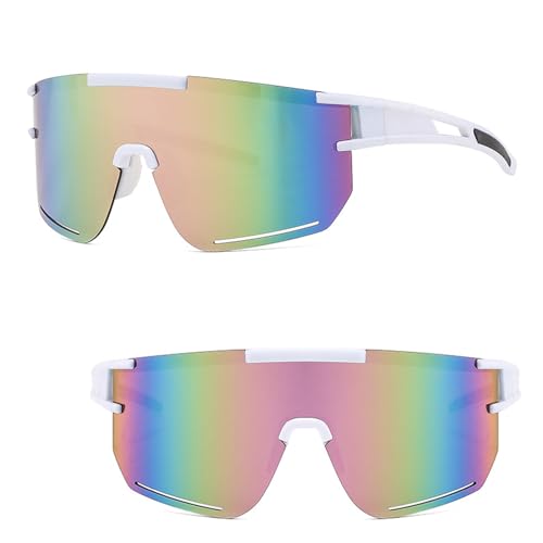 XSYKJGS Schnelle Brille, Hellrosa Fahrradbrille, Sonnenbrille Herren Damen UV400 Schutz Polarisierte Sonnenbrille für das Reiten, Skifahren und Angeln im Fallschirmspringen von XSYKJGS