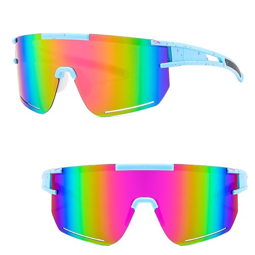 XSYKJGS Schnelle Brille, Rosa Fahrradbrille, Sonnenbrille Herren Damen UV400 Schutz Polarisierte Sonnenbrille für das Reiten, Skifahren und Angeln im Fallschirmspringen von XSYKJGS