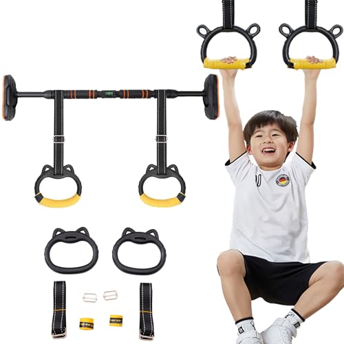 XUBX Turnringe Fitnessgerät für Kinder, Gymnastikringe, Übungsringe, Multifunktions Fitnessringe, Kinder Gymnastik Gym Rings für Kinderschaukel Garten Schaukel (belastbar bis 200 kg) von XUBX