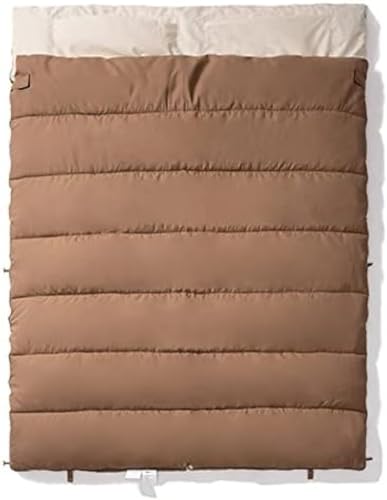 Queen-Size-Doppelschlafsack mit 2 Kissen, für 2 Personen, kaltes warmes Wetter – 3 Jahreszeiten, wasserdichter Erwachsenenschlafsack für Camping, Rucksackreisen oder Wandern mit Kompressions von XUEYEDI