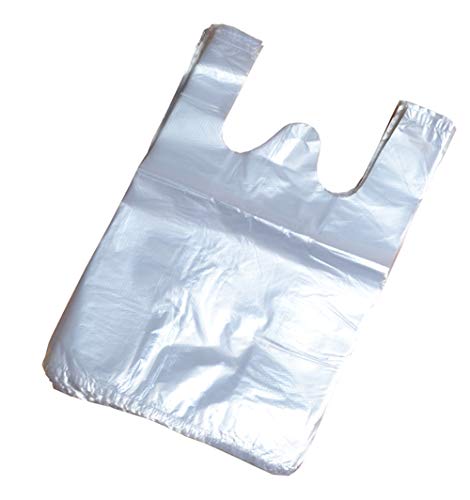 XUMIN 100 Stück 26 x 38 cm / 10 x 15 Zoll Weste aus transparentem Kunststoff Taschen Weste, Transporter, Lebensmitteltaschen, Einkaufstaschen, Einkaufstüten für Supermarkt von XUMIN