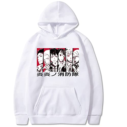 XUNTAO Fire Force Japan Anime Hoodies Sweatshirt Coole Zeichentrickfigur Shinra Kusakabe Squad Poster Für Männer/Frauen Mode Pullover von XUNTAO