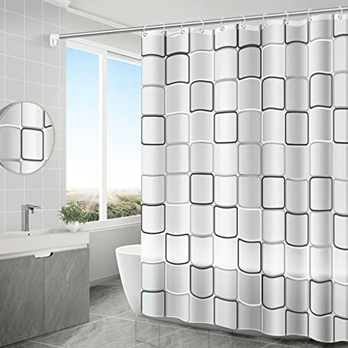 XWJLAILE Badezimmer Duschvorhang 3D wasserdichter Hakenvorhang WC Türvorhang (Farbe: F, Größe: 200 cm * 200 cm) von XWJLAILE