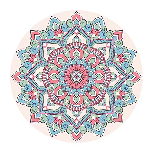 XWJLAILE Buga-Yogamatte aus Wildleder, runde Meditationsmatten/runde Yogamatten, dicke, rutschfeste Bodenmatten aus Naturkautschuk (Farbe: Rosa, Größe: 140 x 140 x 0,4 cm) von XWJLAILE