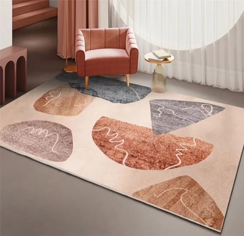 XWJLAILE Kleine Teppiche für SchlafzimmerSchlafzimmerteppicheRosa-graues geometrisches Design Die Marokko-Kollektion ist pflegeleichtTeppich für ZimmerTeppichgreifer200X300CM von XWJLAILE