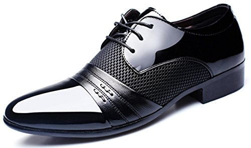 XWZG Herren Lackleder Smoking Kleid Business Schuhe schnüren Sich Oxfords, 38 von XWZG