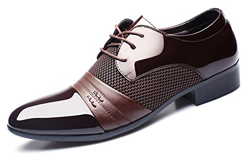 XWZG Herren Lackleder Smoking Kleid Business Schuhe schnüren Sich Oxfords, 46 Plus Two Yuan von XWZG