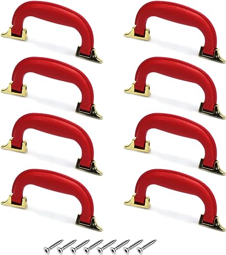 XXJYOPHQ Gepäckgriffgurt, Zuggurt, 8 Stück, Gepäckgriff, 13 x 1,4 cm (L x B), Kunststoff-Zuggriff, Ersatz 130 mm x 14 mm, for Gepäck, Koffer, Box, Rotton (Color : Red, Size : 8 Packs) von XXJYOPHQ