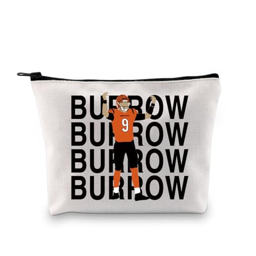 XYANFA American Football J-Burow inspirierte Make-up-Tasche für Fußballliebhaber, Geschenk für Fans, BURRRROW, modisch von XYANFA