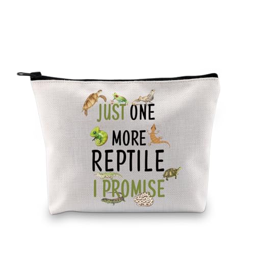 XYANFA Reptilien-Make-up-Tasche, Geschenk für Reptilienliebhaber, Geschenk mit Tiermotiven, Geschenk für Gecko-Liebhaber, lustige Reptilien-Kosmetiktasche, Mehr Reptilien, modisch von XYANFA