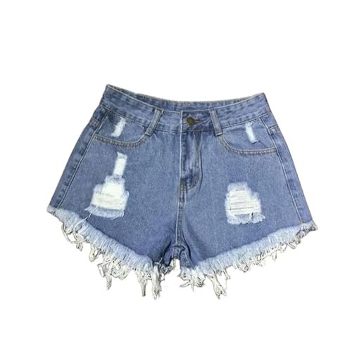 XYMJT Damen-Shorts Frauen Shorts Denim Shorts Weibliche Sommer Lose Plus Size Jean Shorts Frauen-Blau-M von XYMJT