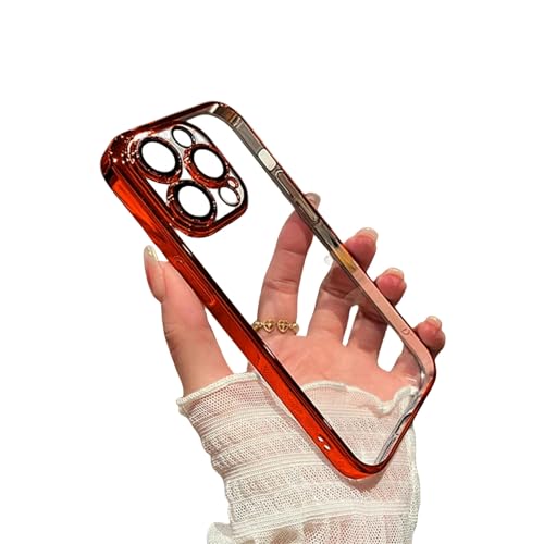 XYMJT Handyhülle Transparente Telefonhülle Für iPhone 15 14 13 12 11 Pro Max Max Schockdcoverhülle-Für iPhone 15-Rot von XYMJT