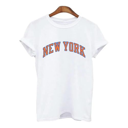 XYMJT T-Shirts für Damen Damenhemden Sommer Einfach Weißes T-Shirt Für Lady Top Tee Hipster-36522-m von XYMJT