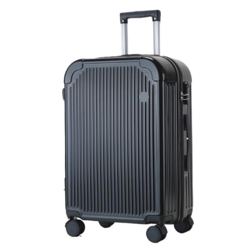 XYSBTX Koffer Empfohlener Koffer for Männer und Frauen, robuster und langlebiger Trolley-Koffer, leiser Rollkoffer for Einsteigen Suitcase (Color : Black, Size : 20IN) von XYSBTX