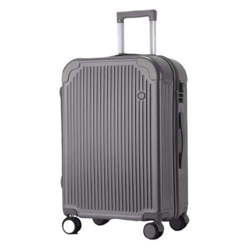 XYSBTX Koffer Empfohlener Koffer for Männer und Frauen, robuster und langlebiger Trolley-Koffer, leiser Rollkoffer for Einsteigen Suitcase (Color : Gray, Size : 20IN) von XYSBTX