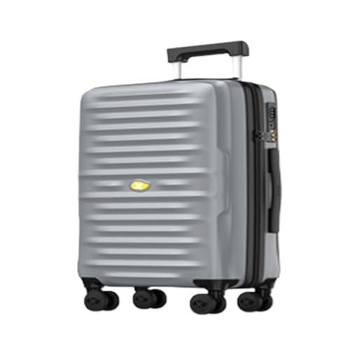 XYSBTX Koffer Gepäck 20-Zoll-Trolley-Koffer 24-Zoll-Anti-Fall-Business-Koffer Modische und einfache Universalräder Suitcase (Color : Silver, Size : 24in) von XYSBTX