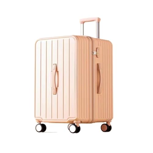 XYSBTX Koffer Gepäckkoffer for Männer Und Frauen, Robuster Und Langlebiger Trolley-Koffer, Verdickte Passwort-Koffertasche for Herren Suitcase (Color : Pink, Size : 26in) von XYSBTX