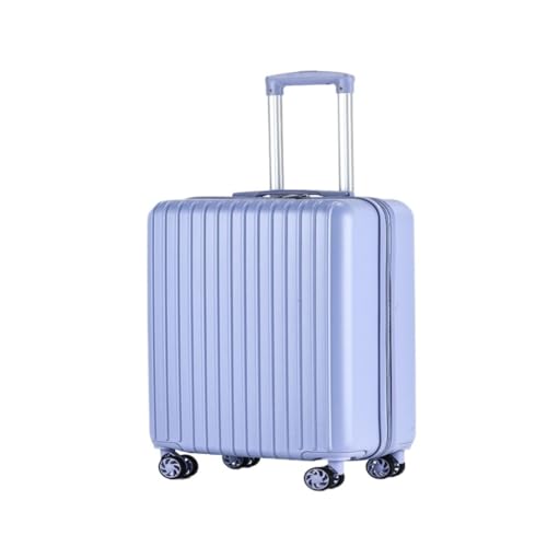 XYSBTX Koffer Koffer Trolley-Koffer Getränkehalter Koffer Universalrad Passwortbox Lederkoffer Boarding-Koffer Suitcase (Color : Purple, Size : 18in) von XYSBTX