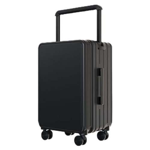 XYSBTX Koffer Mittelmontierter, Breiter Trolley-Koffer, Business-Koffer, Wasserdichter Universal-Rollenkoffer for Herren Und Damen Suitcase (Color : Black, Size : 26in) von XYSBTX