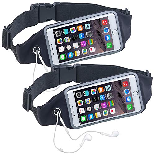 Xcase Gürtel-Tasche: 2er-Set wasserfeste Sport-Laufgürtel für Smartphones, Touch-Fenster (Lauf-Gürtel, Sport-Gürteltasche) von Xcase