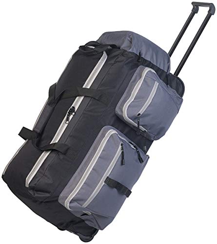 Xcase Tasche für Trolley Griff: Faltbare XL-Reisetasche mit Trolley-Funktion & Teleskop-Griff, 72 l (Reisetaschen mit Rollen, Sporttasche mit Rollen, vergrößerbar) von Xcase