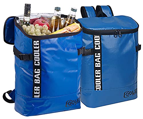 Xcase Kühltasche: 2er Pack LKW-Planen-Kühlrucksack, abwaschbar, wasserabweisend (Thermorucksack, Kühl-Rucksack, Reisetaschen) von Xcase